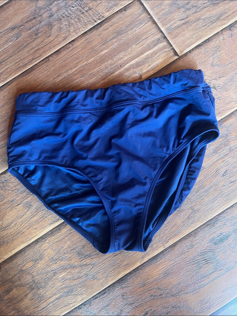 Lands' End Women's High-Waist Swim Bottoms - Deep Blue
